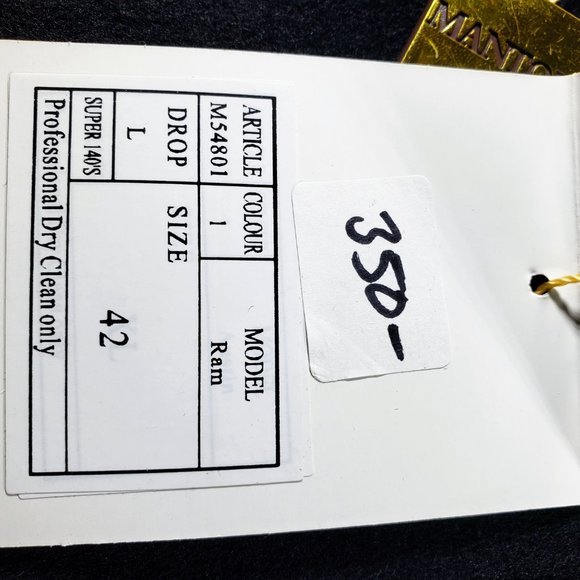 Mantoni NWT- 42R Black-Wool/Cashmere Car Coat 3/4 - Picture 3 of 16